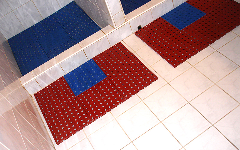 plastic floor shower