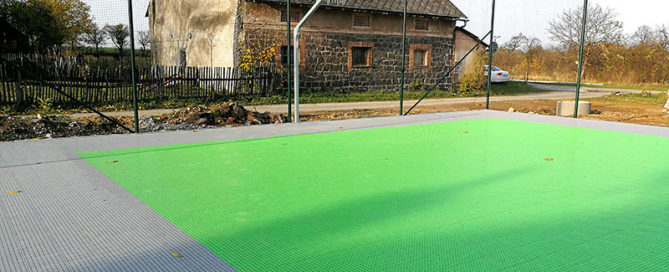 plastic sports floor